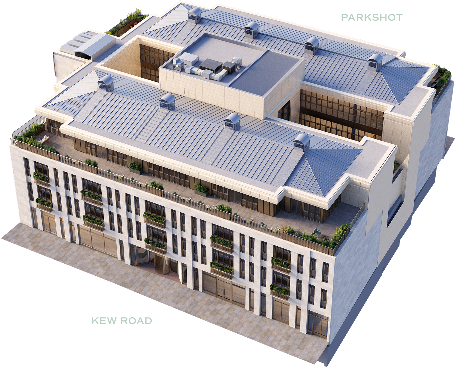 kew road building cgi