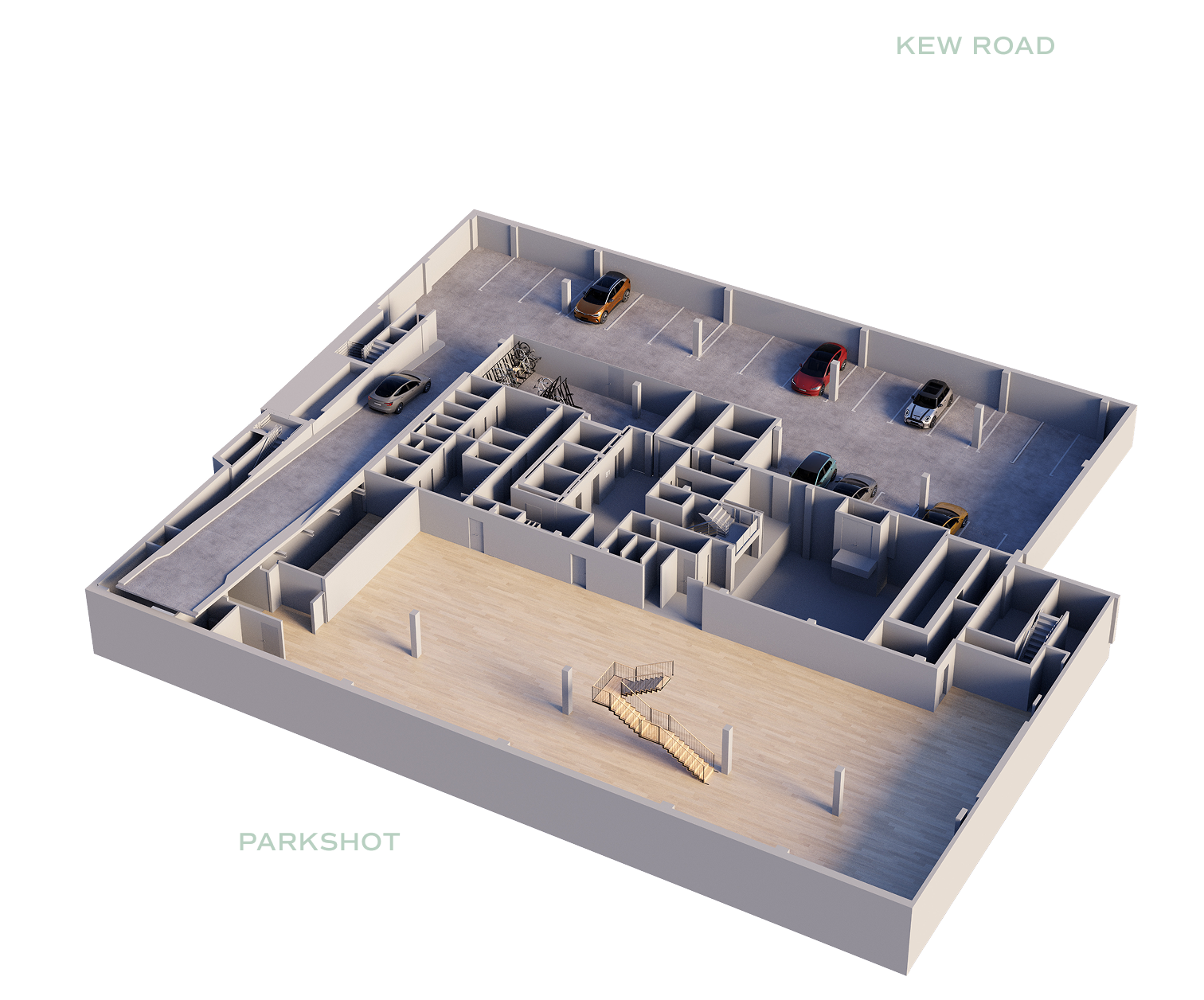 parkshot lower ground floor cgi